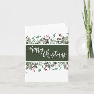 Tarjeta de nota plegada de navidad
