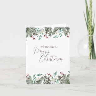Tarjeta de nota plegada de navidad
