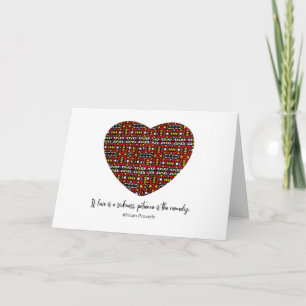 Tarjeta de nota plegada del proverbio africano