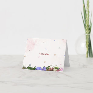 Tarjeta de nota plegada floral “Con Amor” – Bota e