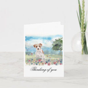 Tarjeta de nota plegada Jack Russell Terrier