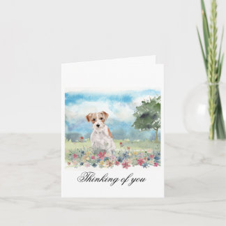 Tarjeta de nota plegada Jack Russell Terrier