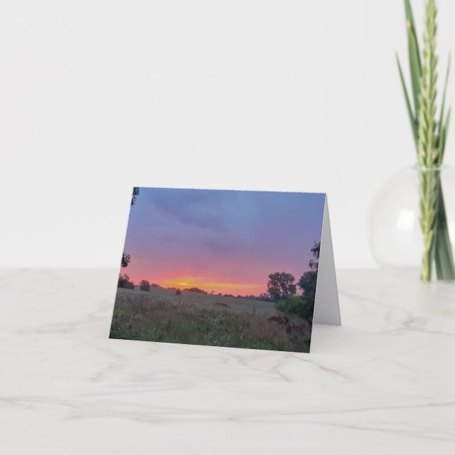 Tarjeta de nota plegada Kansas Dawn (Anverso)