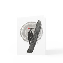 Tarjeta de nota plegada Mandala de carpintero