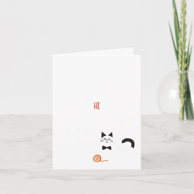 Tarjeta de nota plegada pequeña, de 4" x 5,6" (Anverso)