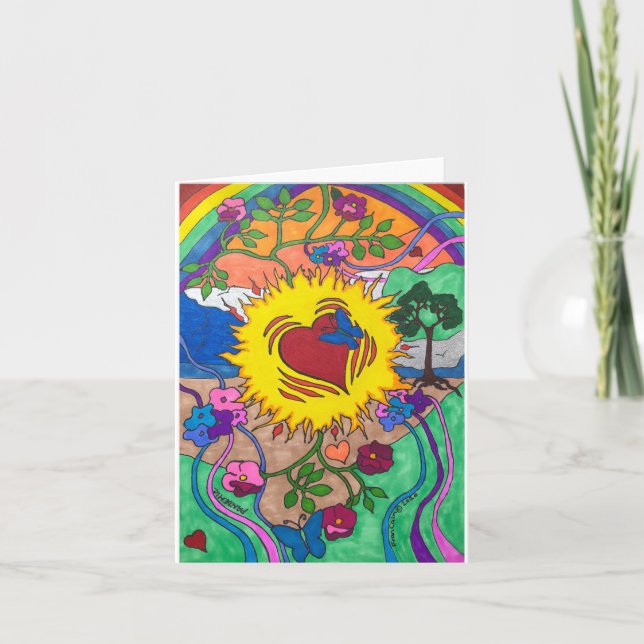 Tarjeta de nota plegada pequeña, de 4" x 5,6" (Anverso)