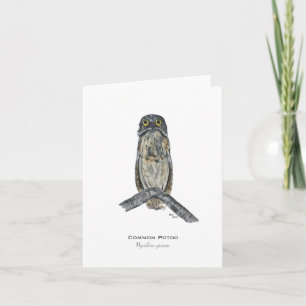 Tarjeta de nota plegada Potoo Bird
