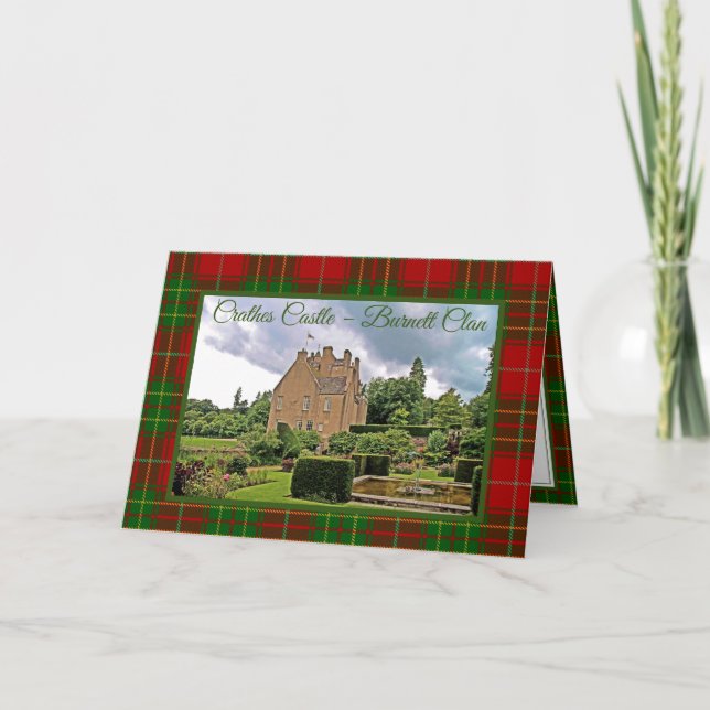 Tarjeta de nota plegada Scots Burnett Clan Crathes (Anverso)