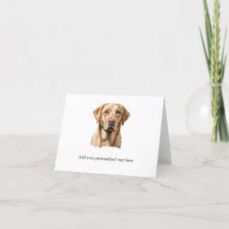 Tarjeta de nota plegada Yellow Labrador Retriever