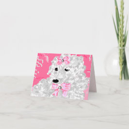 Tarjeta de nota / Poodle