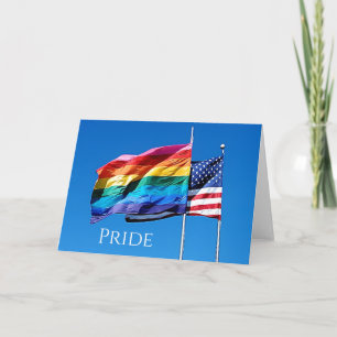 Tarjeta de nota 'Pride' en blanco