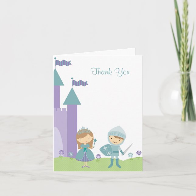 Tarjeta de nota Princesa y Knight (Anverso)