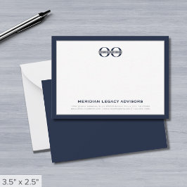 Tarjeta de nota profesional con logotipo