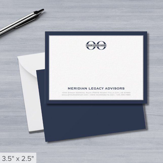 Tarjeta de nota profesional con logotipo (Subido por el creador)