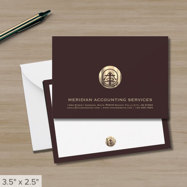 Tarjeta de nota profesional de sello de oro (Subido por el creador)
