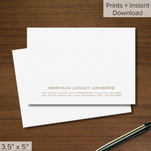 Tarjeta de nota profesional digital simple