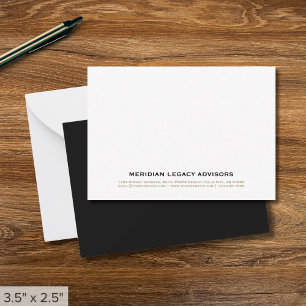 Tarjeta de nota profesional minimalista