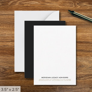 Tarjeta de nota profesional Minimalista moderna