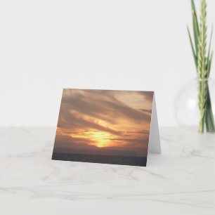 Tarjeta de nota Puesta del sol-En blanco de KAUAI