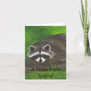Tarjeta de nota Raccoon