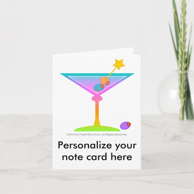 Tarjeta de nota - RAINBOW MARTINI (Anverso)