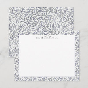 TARJETA DE NOTA RAMA DE SAUCE AZUL GRIS W. MORRIS
