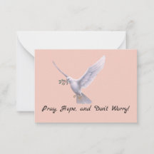 Tarjeta de nota Reza y Esperanza