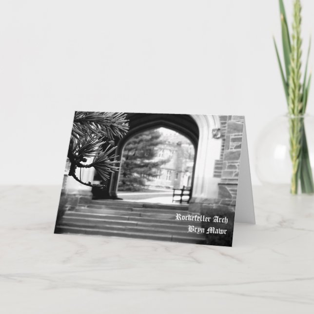 Tarjeta de nota Rockefeller Arch Bryn Mawr (Anverso)