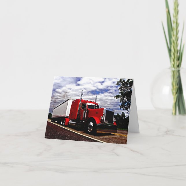 Tarjeta de nota roja de Sensenig Peterbilt 379 (Anverso)