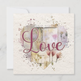 Tarjeta de nota romántica de amor