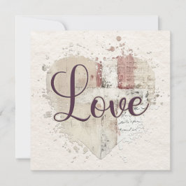 Tarjeta de nota romántica de amor