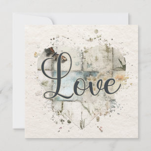 Tarjeta de nota romántica de amor