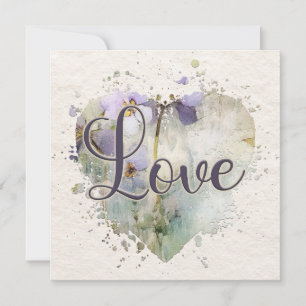 Tarjeta de nota romántica de amor