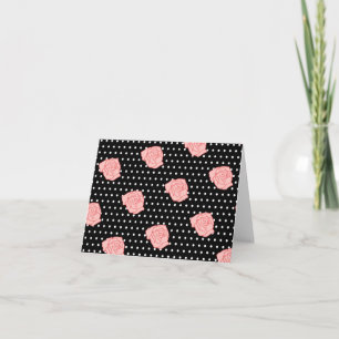 Tarjeta de nota rosa