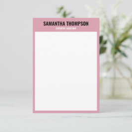 Tarjeta de nota rosa, blanca y negra de Moda moder