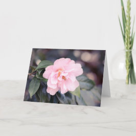 Tarjeta de nota rosa de Camellia Japonica