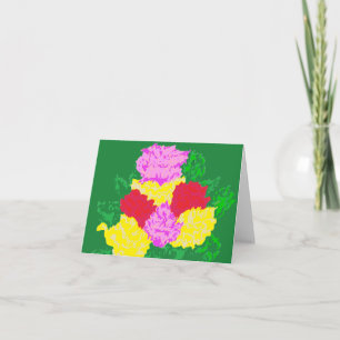 Tarjeta de nota Rosa interior en blanco