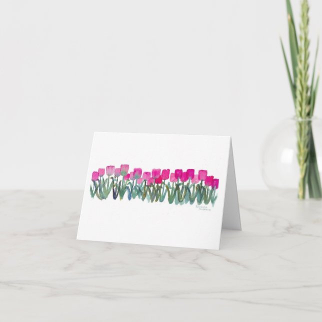 Tarjeta de nota Rosa Tulip Grove (Anverso)