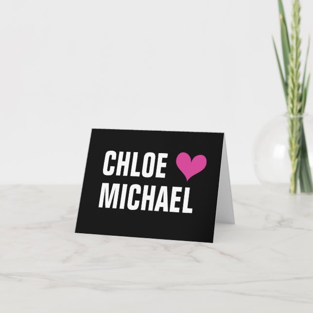 Tarjeta de nota - Rosa y Negro (Anverso)