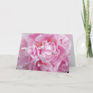 Tarjeta de nota rosada bonita del Peony