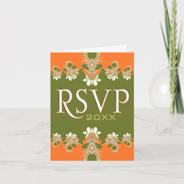 Tarjeta de nota RSVP Modern Elegance (Anverso)