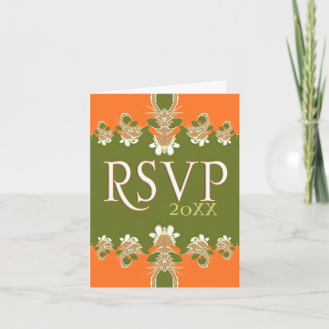 Tarjeta de nota RSVP Modern Elegance (Anverso)