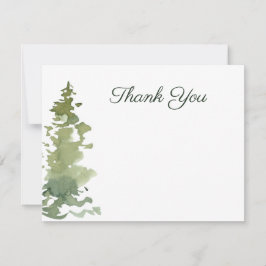 Tarjeta de Nota Rustic Evergreen