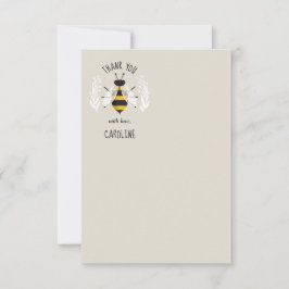Tarjeta de nota Rústica Ilustrada de Abejas