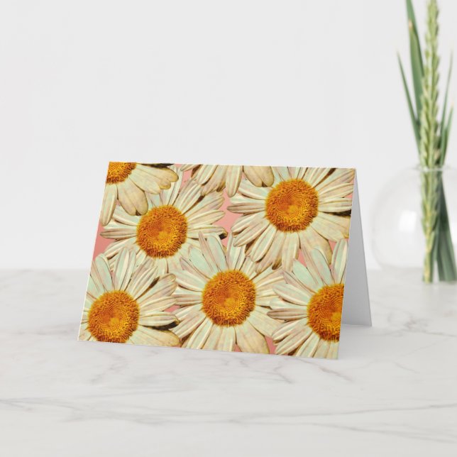 Tarjeta de nota Rústica Ilustrada de flores de mar (Anverso)