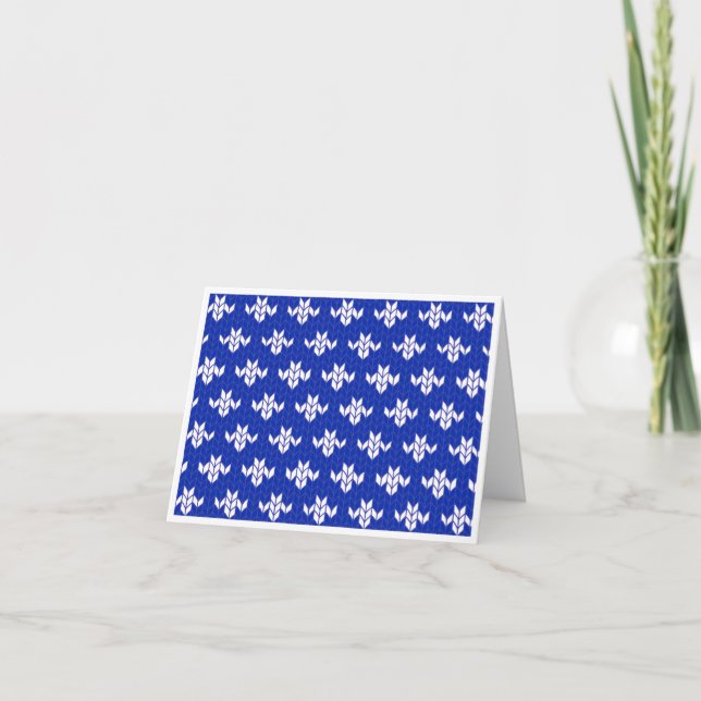 Tarjeta de nota SCANDIA BLUE KNIT / Horizontal (Anverso)