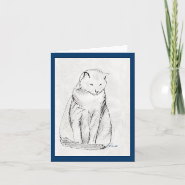 Tarjeta de nota serena del espacio en blanco del (Anverso)