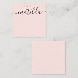 Tarjeta de nota simple caligrafía manuscrita moder