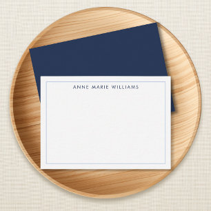 Tarjeta de nota simple con borde azul
