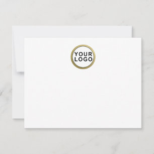 Tarjeta de nota simple con logotipo de personaliza